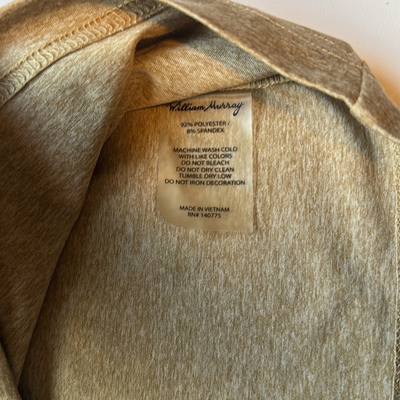 William Murray Golf Tan Long Sleeve Quarter Zip - Picture 7 of 10